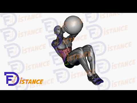 Exercice Rotation en position V avec un medecine balle (russian twist)