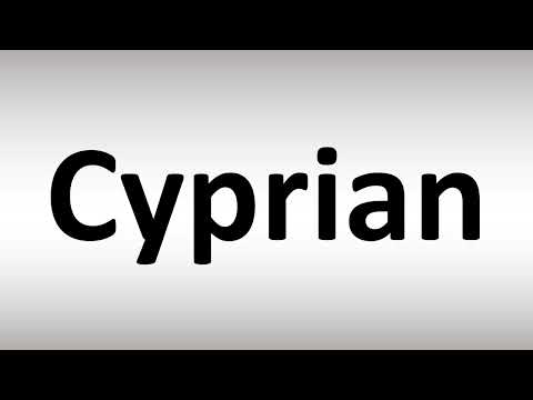 How to Pronounce Cyprian