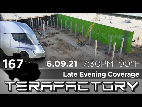 Tesla Terafactory Texas Update #167 in 4K: Late Evening Update - 06/09/21 (7:30pm | 90°F)