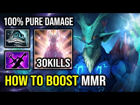 How to EZ Boost MMR By Running At Them 1v5 Pure Damage Leshrac 1Kill Per Min Dota 2