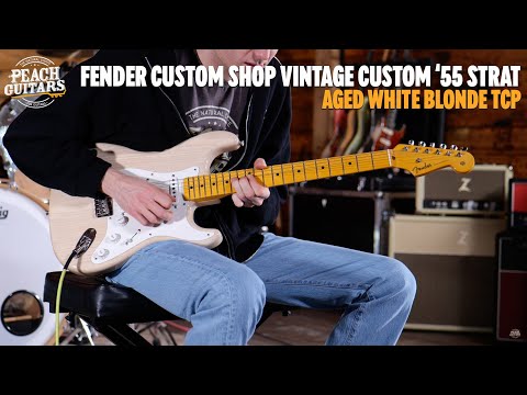 Fender Custom Shop Vintage Custom 55 Hardtail Stratocaster, Time Capsule Package 2024 - Aged White Blonde image 14