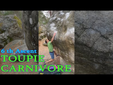A very special Font boulder - La Toupie Carnivore Assis