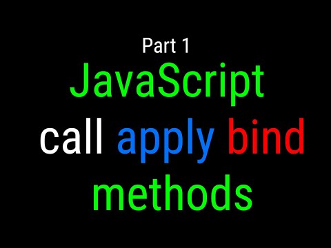 Javascript Call Apply And Bind Methods Javascript Tutorials For Beginners Part 1
