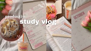 Productive study vlog!!🍓a day in the life of an uni student🌷lots of coffee, books and more🧋