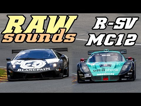 RAW sounds - Murcielago R-SV GT1 vs MC12 GT1