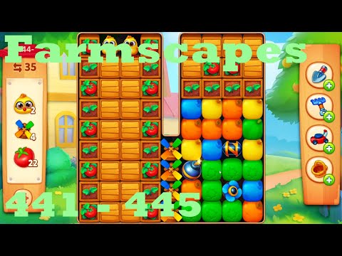 Farmscapes Level 441 - 445 HD Gameplay Walkthrough |  3 - match game | android | ios | pc | app