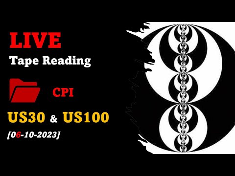 🔴 LIVE Tape Reading with ICT concepts-[06/10/23] - US30+US100