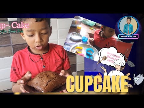 Srijan making Cake and Cup Cake