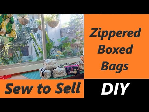 DIY Sew to Sell Zippered Boxed Bags  fully lined How to Price Your Product More of My best Sellers