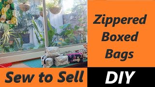DIY Sew to Sell Zippered Boxed Bags  fully lined How to Price Your Product More of My best Sellers