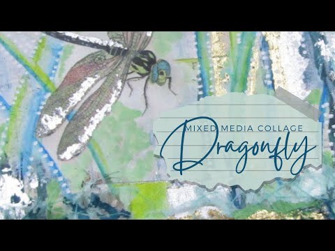 Mixed Media Collage - Dragonfly