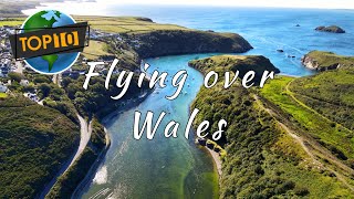 FLYING OVER WALES - 4K Drone footage of Wales' most Beautiful Locations with Relaxing Calm Music