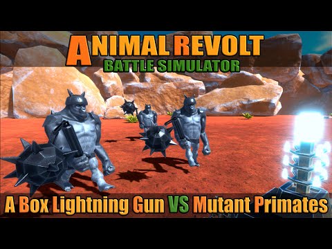 A BOX Lightning Gun vs Mutant Primates - Animal Revolt Battle Simulator