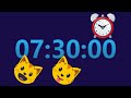 7 hour 30 minute Timer (No Music) with LOUD Alarm