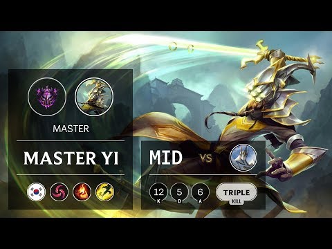 Master Yi Mid vs Galio - KR Master Patch 9.19