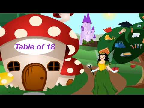 Table of 18 | Eighteen Times Table | Learn Multiplication | 18 x 1 = 18