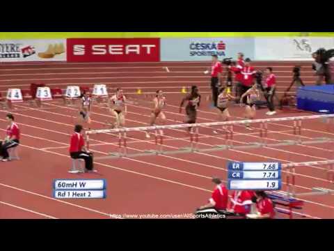 European Indoor Championships Prague - Alina Talay 8.04 - Women's 60 Metres Hurdles Heat 2
