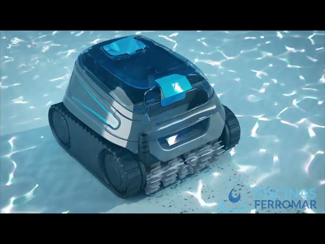 Vídeo relacionado con Limpiafondos CNX 50 iQ Zodiac. Piscinas de hasta 12 x 6m; Limpia Suelo, Paredes y línea de Agua. Lift System y Control Remoto Desde la App. Cable 18m con Sistema Anti-Nudos, Doble filtración y Carro.