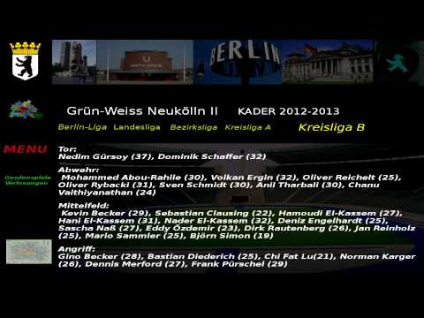 Grün-Weiss Neukölln II Kader Kreisliga B 6.Abteilung