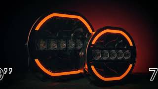 LED světlomet Strands Skylord 7", 108W, 8250lm, Černé