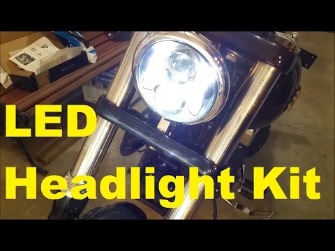 Daymaker Replica LED Headlight Install (5.75 in./5 3/4 in.)- 2015 HD Dyna Street Bob