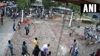 Sri Lanka: CCTV footage of suspected bomber entering church before blast