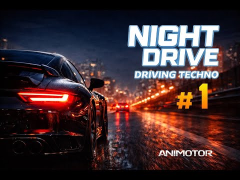 Night Drive Car #01 | Driving Techno Mix (with ANIMOTOR)