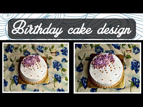 | Birthday cake | | How to decorate birthday cake | | Simple cake design | | Pastel De Panaderia |