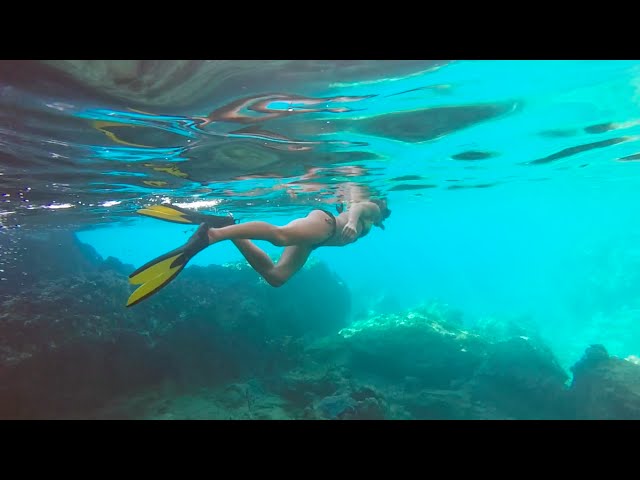 Snorkeling the caves at Norman Island