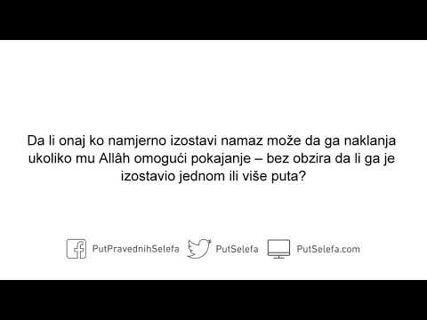 Naklanjavanje namjerno propuštenih namaza