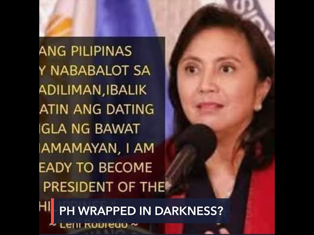 FALSE: Robredo says PH wrapped in darkness, she is ready to become president