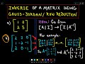 Inverse Matrix Using Gauss Jordan Row Reduction Example 2