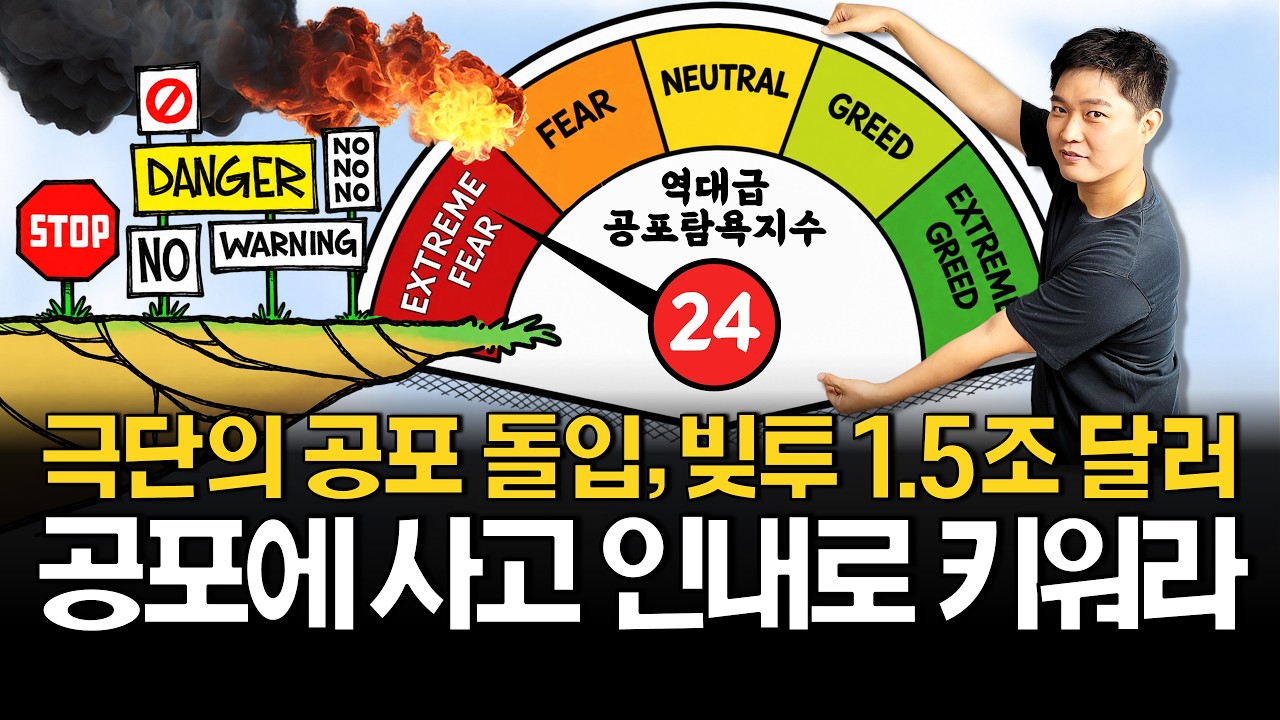 공포지수 24 지금 기회인지 냉정하게 분석했습니다.