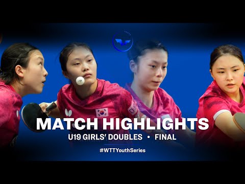 Yoo Y./Kim S. vs Lee D./Park G. | U19 GD Final | WTT Youth Star Contender Tunis 2023