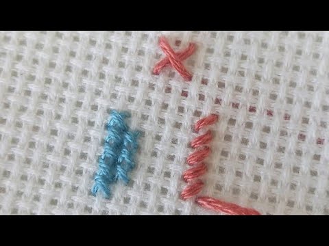 How to embroider cross stitch/etamine with simple explanation? (for beginners)