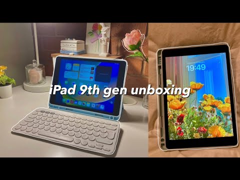 iPad 9th generation unboxing🎁64gb silver + accessories | no talking 🌼🌺