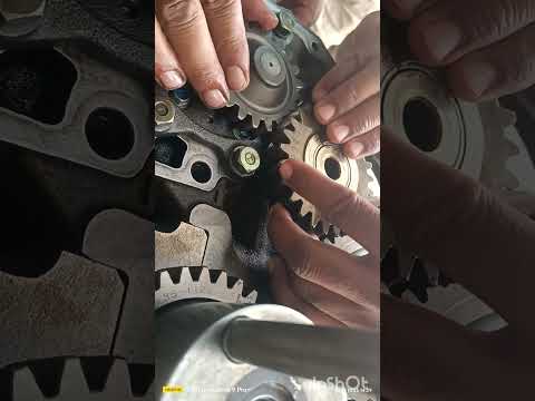 Komatsu engine 6D125 gear timing adjustment @overhaul