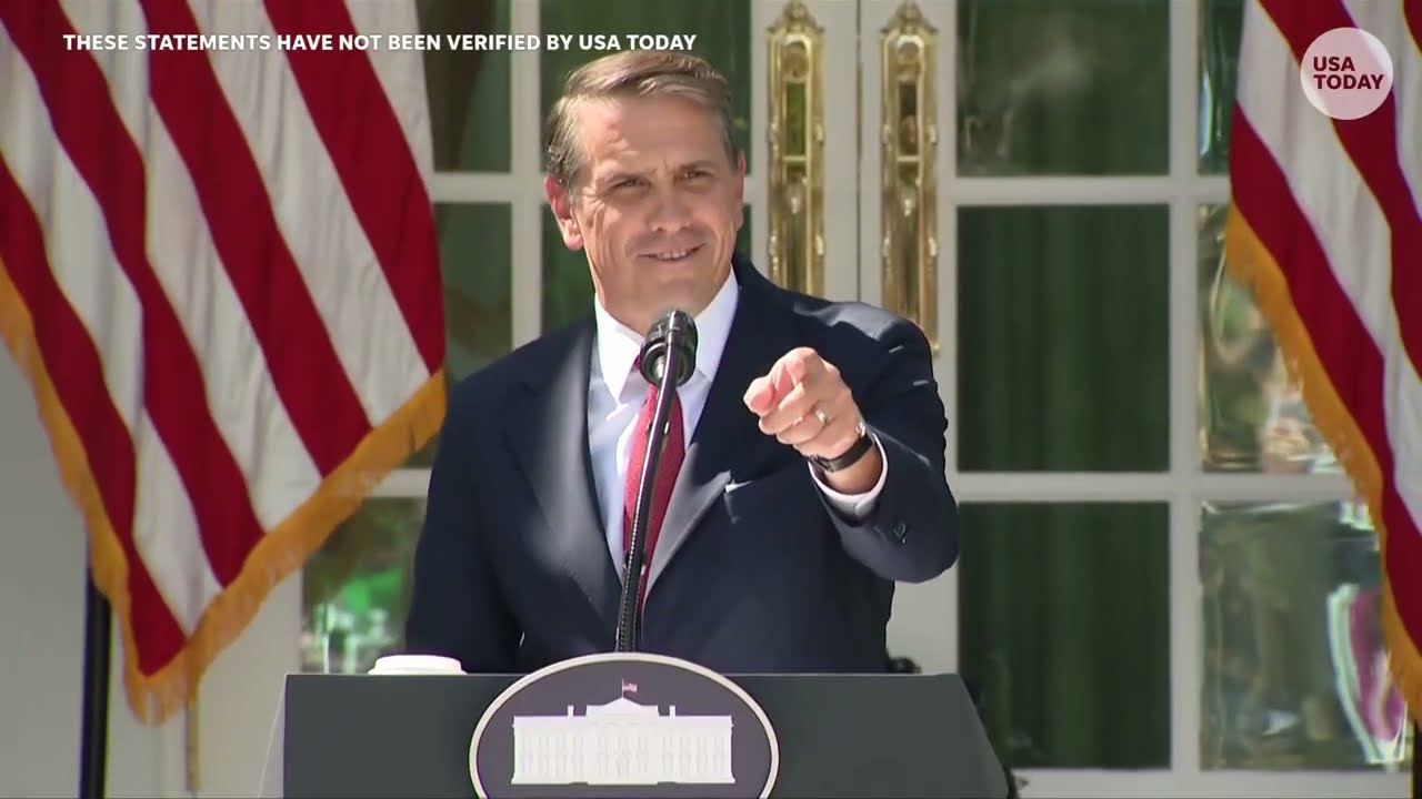 Todd Blanche press conference dismisses AI concerns and Russian ties to Donald Trump Jr.'s wedding