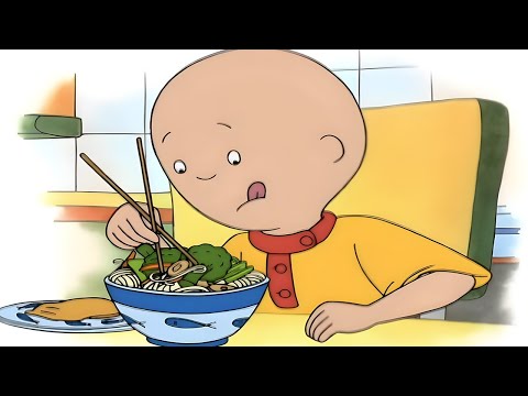 Caillou's eerste keer met eetstokjes | Caillou Nederlands - WildBrain