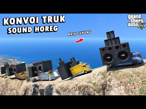 A Convoy of CANTER SOUND HOREG TRUCKS Climbs to the Peak of the HIGHEST MOUNTAIN in GTA 5!!!