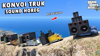 Download lagu A Convoy of CANTER SOUND HOREG TRUCKS Climbs to the Peak of the HIGHEST MOUNTAIN in GTA 5!!! mp3