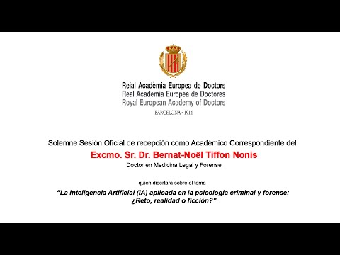 Video de PSICÓLOGÍA LEGAL Y FORENSE - Dr. Bernat-N. Tiffon