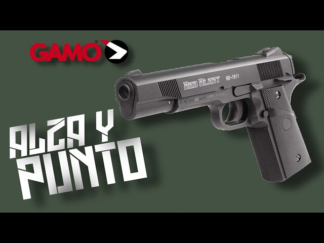 Vídeo relacionado con Outletdelocio Pistola Perdigón Gamo Red Alert RD-1911. Calibre 4,5mm BBS, Funda Portabombonas, Balines y Bombonas co2, 23054/29318/13275