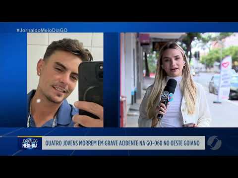 Quatro jovens morrem em grave acidente na GO-060
