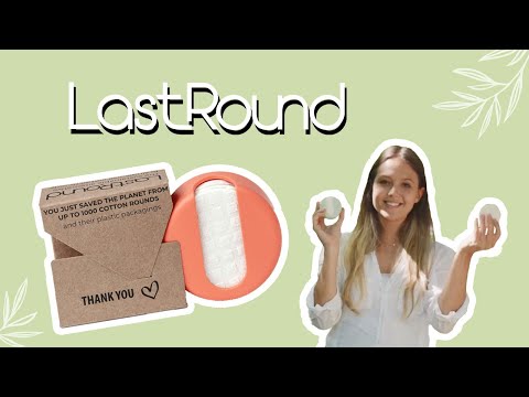 Video LastRound Reusable Makeup Remover Pads Peach x7