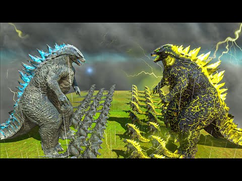 Legendary Godzilla War - Growing Godzilla 2014 VS Thunder Godzilla, Size Comparison Godzilla