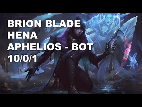 BRION BLADE Hena Bot Aphelios vs Varus - KR Challenger Rank Game 10.7