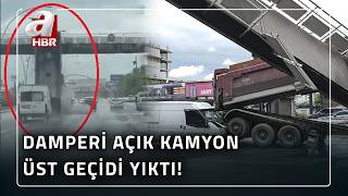 Ankara’da Damperi Açık Tır Üst Geçidi Yıktı: Yol Kapandı, 3 Kişi Yaral