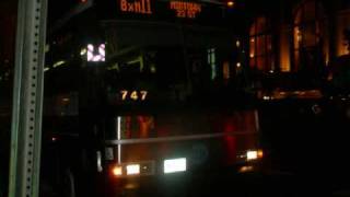 On Board: MCI D4500CL BxM11 Express Bus #3347 At Night in the Dark.