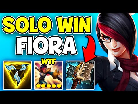 How to literally SOLO WIN the game with Fiora (No Team Mates Required)